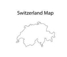 schweiz Karta översikt vektor illustration i vit bakgrund
