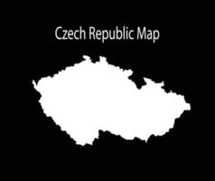 tjeck republik Karta vektor illustration i svart bakgrund