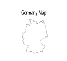 Deutschland-Kartenumriss-Vektorillustration im weißen Hintergrund vektor