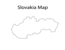 slovakia Karta översikt vektor illustration i vit bakgrund