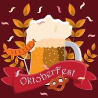 festlig tysk tradition oktoberfest firande vektor