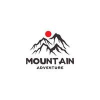 bergen logotyp i minimalistisk design vektor silhuett stil