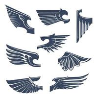 heraldische Flügel für Wappendesign vektor