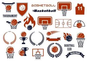 Basketballspielartikel für Sportvereine, Teamdesign vektor