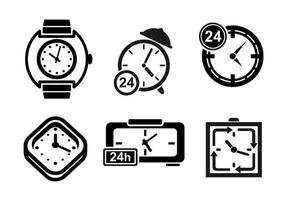 klocka och timer ikoner uppsättning vektor
