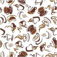 espresso kaffe drycker brun sömlös mönster vektor