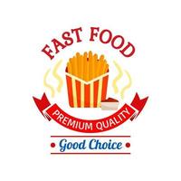 Fast-Food-Icon-Design. Pommes-Frites-Illustration. vektor