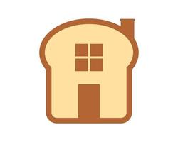 vit bröd med hus inuti vektor