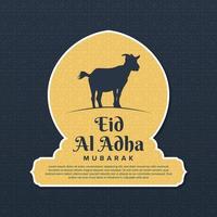 eid al Adha mubarak bakgrund social media posta vektor