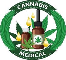 medizinisches Cannabis-Abzeichen-Logo