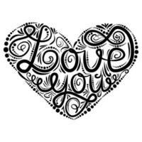 ich liebe dich. Ich liebe dich. valentinstag kalligrafie glitzerkarte. handgezeichnete Designelemente. handschriftliche moderne Pinselschrift. vektor