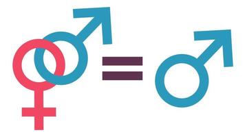 Gleichstellungskonzept. Gleichheit, um eins zu sein, freier Mann und traditionelle Beziehung. gleichberechtigungskonzept. Geschlechtergleichheit. vektor