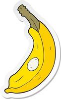klistermärke av en tecknad banan vektor
