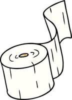 tecknad doodle av en toalettrulle vektor