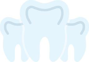 flaches Symbol für mehrere Zähne vektor