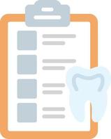 dental checklista platt ikon vektor