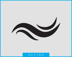 Wellen-Vektor-Design. Symbol für Wasserwelle. wellenlinien isoliert. vektor