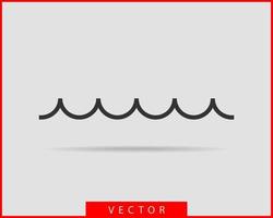 Wellen-Vektor-Design. Symbol für Wasserwelle. wellenlinien isoliert. vektor