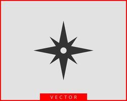 Kompass-Symbolvektor. Windrose Sternnavigation. vektor