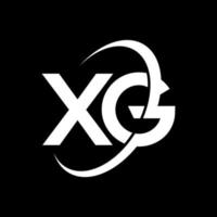 xg-Buchstaben-Logo-Design. Anfangsbuchstaben xg-Logo-Symbol. abstrakter buchstabe xg minimale logo-designvorlage. xg-Letter-Design-Vektor mit schwarzen Farben. xg-Logo. vektor