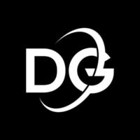 dg-Brief-Logo-Design. Anfangsbuchstaben dg-Logo-Symbol. abstrakter buchstabe dg minimale logo-designvorlage. dg-Briefdesign-Vektor mit schwarzen Farben. dg-Logo. vektor