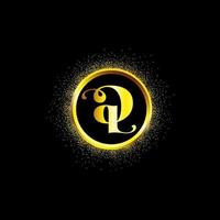 q brev logotyp design för mode och skönhet och spa företag. q brev vektor ikon. q gyllene logotyp