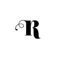 r-Brief-Logo-Design für Mode-, Schönheits- und Spa-Unternehmen. r-Brief-Vektor-Symbol. r-Logo vektor