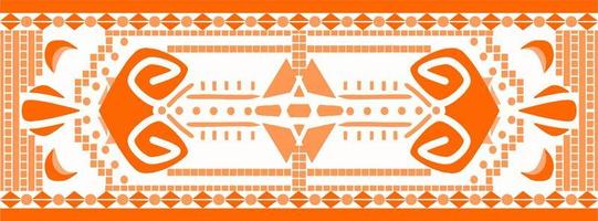 geometrisk orange etnisk mönster, design i boho, aztek, folk, motiv, zigenare, arabiska, eller indisk stil. idealisk för tyg mönster utskrift eller matta. vektor