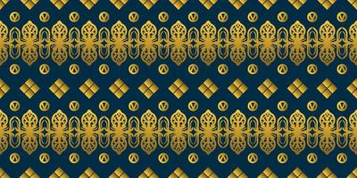 elegantes geometrisches nahtloses muster mit stammesform. entworfen in ikat, boho, aztekisch, volkstümlich, motiv, luxuriöser arabischer stil. Ideal für Stoffkleidung, Keramik, Tapeten. Vektor-Illustration vektor