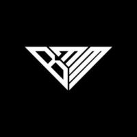 kreatives Design des bmm-Buchstabenlogos mit Vektorgrafik, bmm einfaches und modernes Logo in Dreiecksform. vektor