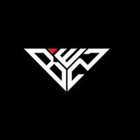 bwz Brief Logo kreatives Design mit Vektorgrafik, bwz einfaches und modernes Logo in Dreiecksform. vektor