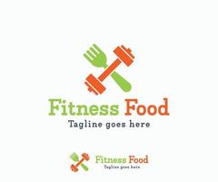 Fitness-Food-Logo-Design-Vorlage. Fitness-Logo vektor