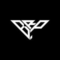 brp Brief Logo kreatives Design mit Vektorgrafik, brp einfaches und modernes Logo in Dreiecksform. vektor