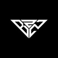 bzz Letter Logo kreatives Design mit Vektorgrafik, bzz einfaches und modernes Logo in Dreiecksform. vektor