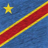 demokratisk republik av de kongo oberoende dag 30 juni, fyrkant flagga design vektor
