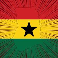 ghana oberoende dag Karta design vektor