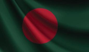 bangladesch flaggenschwenkender hintergrund für patriotisches und nationales design vektor