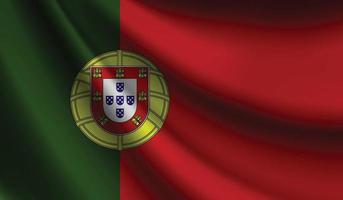 portugal flaggenschwenkender hintergrund für patriotisches und nationales design vektor