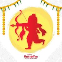 happy dussehra festival illustration feiertagskartenhintergrund vektor