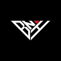 bnh Brief Logo kreatives Design mit Vektorgrafik, bnh einfaches und modernes Logo in Dreiecksform. vektor