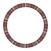 Design-Vorlage für runde Rahmenvektor-Vintage-Muster. kreisrand entwirft karierte stoffstruktur. schottischer Tartan-Hintergrund für Collagenkunst, GIF-Karte, Kunsthandwerk. vektor