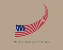 Usa-Flaggenvektor. modernes Symbol der Vereinigten Staaten von Amerika. amerikanisches Banner-Design-Element vektor