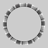 Design-Vorlage für runde Rahmenvektor-Vintage-Muster. kreisrand entwirft karierte stoffstruktur. schottischer Tartan-Hintergrund für Collagenkunst, GIF-Karte, Kunsthandwerk. vektor