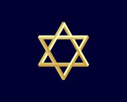 jewish stjärna av David ikon. vektor sex spetsig stjärnor symbol.