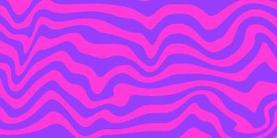 abstrakt horisontell psychedelic bakgrund med färgrik vågor. trendig vektor illustration i stil retro 60-tal, 70-tal. rosa och lila färger