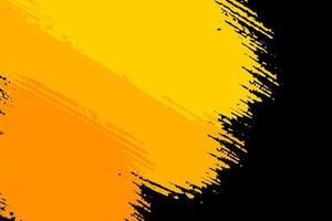 abstrakt svart och gul borsta bakgrund vektor