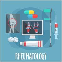 Rheumatologie flache Ikone für Gesundheitsdesign vektor