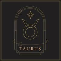 guld taurus zodiaken tecken vektor