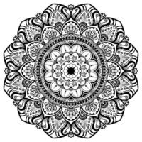 Mandala-Formen einfach zum Färben Vektor-Mandala-Blume orientalische Blumenmusterillustration vektor