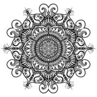 Mandala-Formen einfach zum Färben Vektor-Mandala-Blume orientalische Blumenmusterillustration vektor